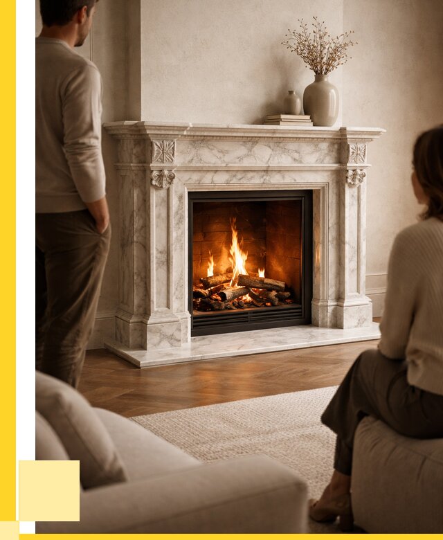 Мраморные камины под ключ в Электростали от 253250 р. | ЭриданЭлк