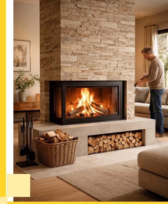 Дровяной камин под ключ в Электростали от 202600 р. | ЭриданЭлк