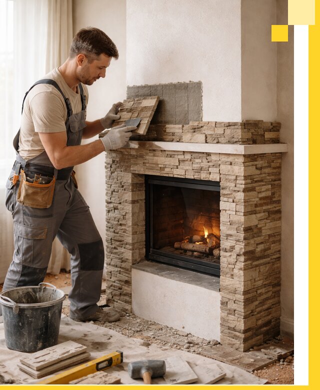 Изготовление и монтаж каминов для дома под ключ в Электростали