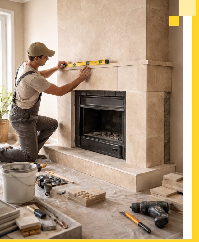 Установка и монтаж каминов в частном доме под ключ в Электростали