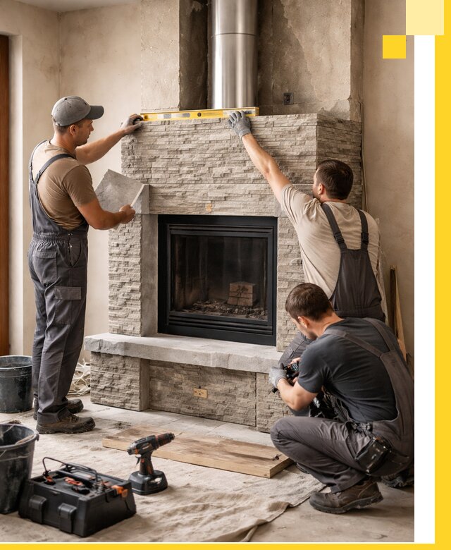 Профессиональный монтаж каминов под ключ в Электростали для дома