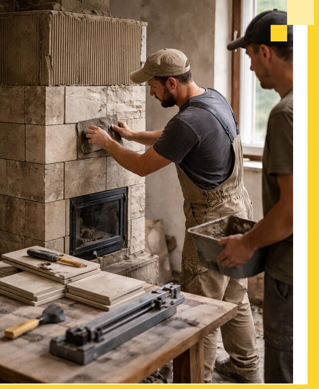 Профессиональная облицовка печей в Электростали: керамика и камень