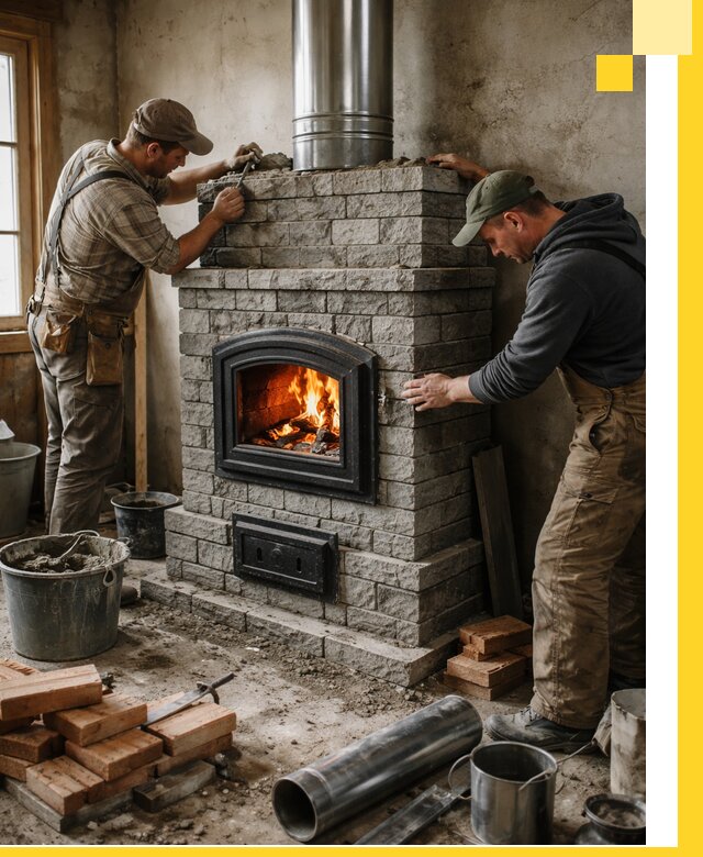 Производство, поставка и монтаж дровяных печей в Электростали