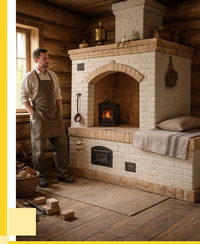 Русские печи с лежанкой под ключ в Электростали от 151950 р. ЭриданЭлк