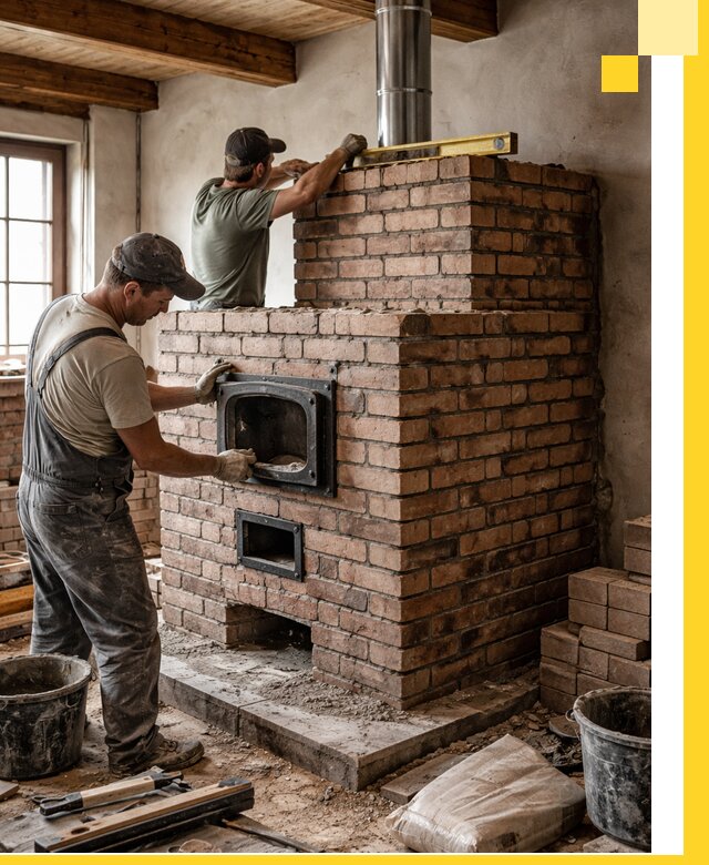 Печи для загородного дома под ключ в Электростали — монтаж и сервис