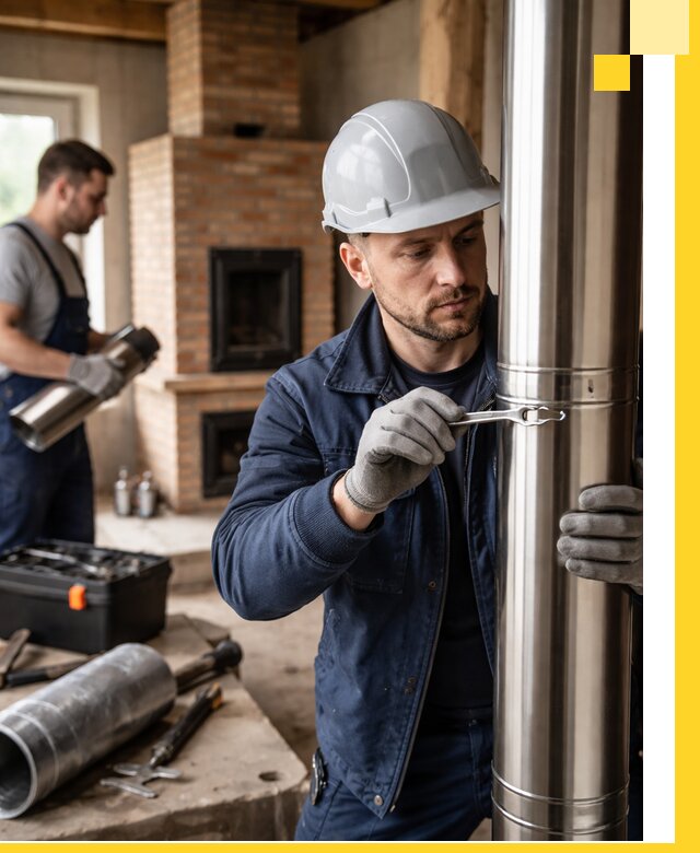 Профессиональный монтаж дымоходов для печей в Электростали