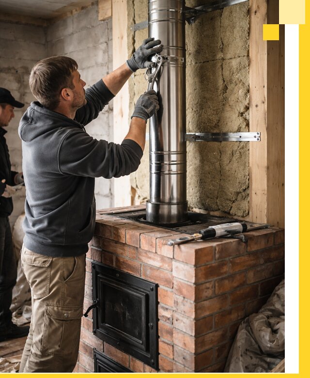 Изготовление и монтаж печей и дымоходов под ключ в Электростали