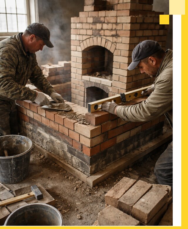 Изготовление и монтаж печей и каминов из кирпича в Электростали