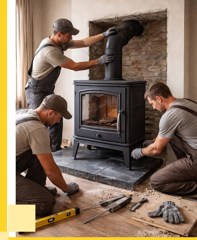 Монтаж печи камина в частном доме в Электростали от 25325 р. | ЭриданЭлк