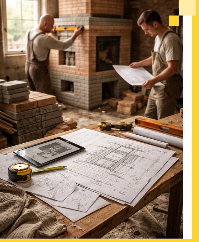 Проекты печей и каминов с индивидуальным дизайном в Электростали