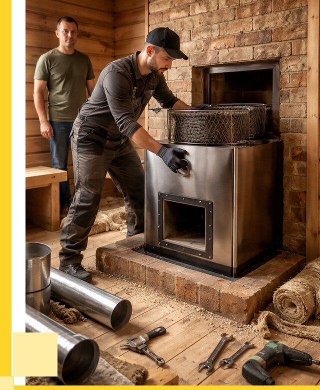 Монтаж банных печей под ключ в Электростали от 18234 р., ЭриданЭлк