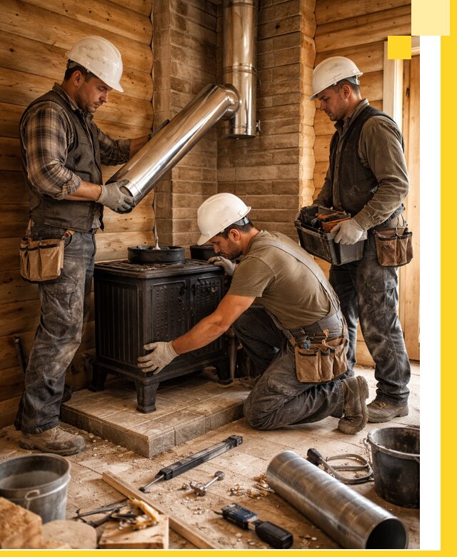 Профессиональный монтаж банных печей и дымоходов в Электростали