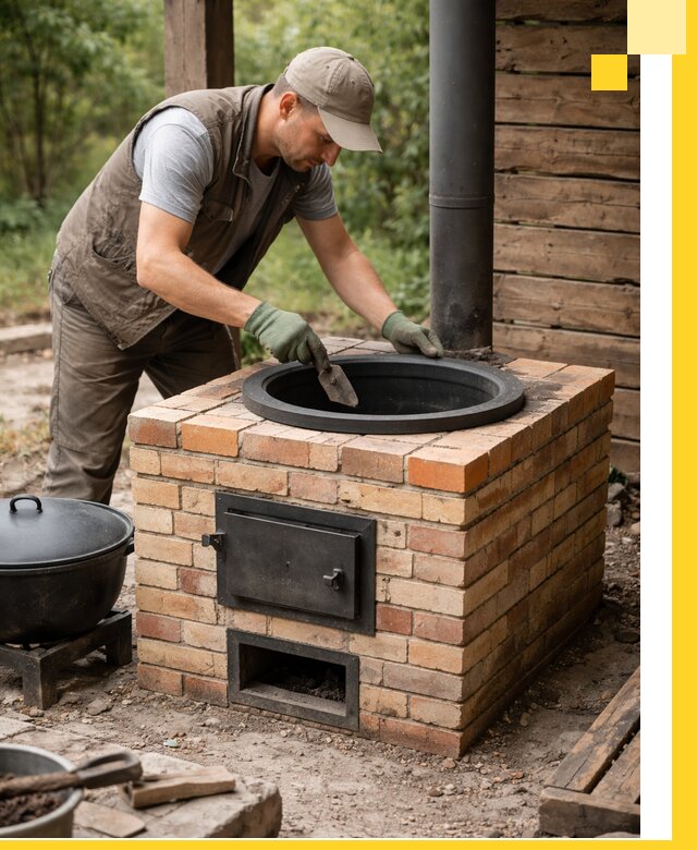 Изготовление и установка печей для казана в Электростали под ключ