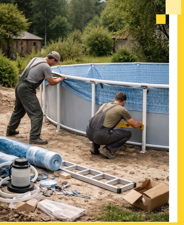 Установка и монтаж каркасных бассейнов в Электростали под ключ