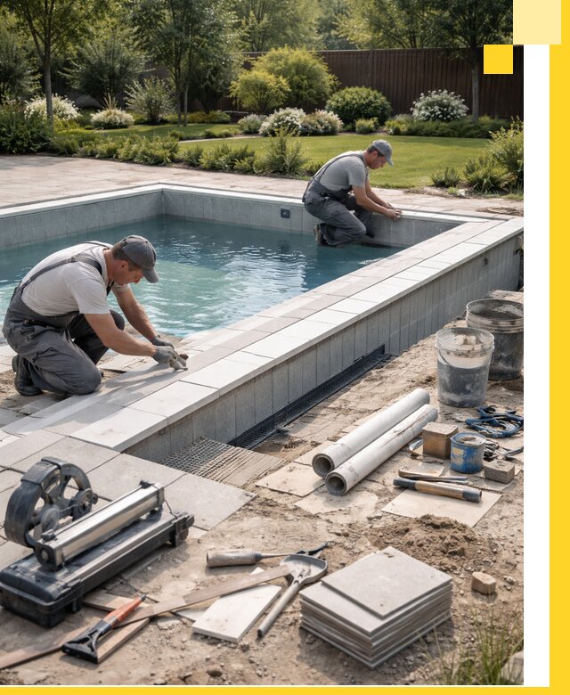 Строительство открытых бассейнов под ключ в Электростали профессионально