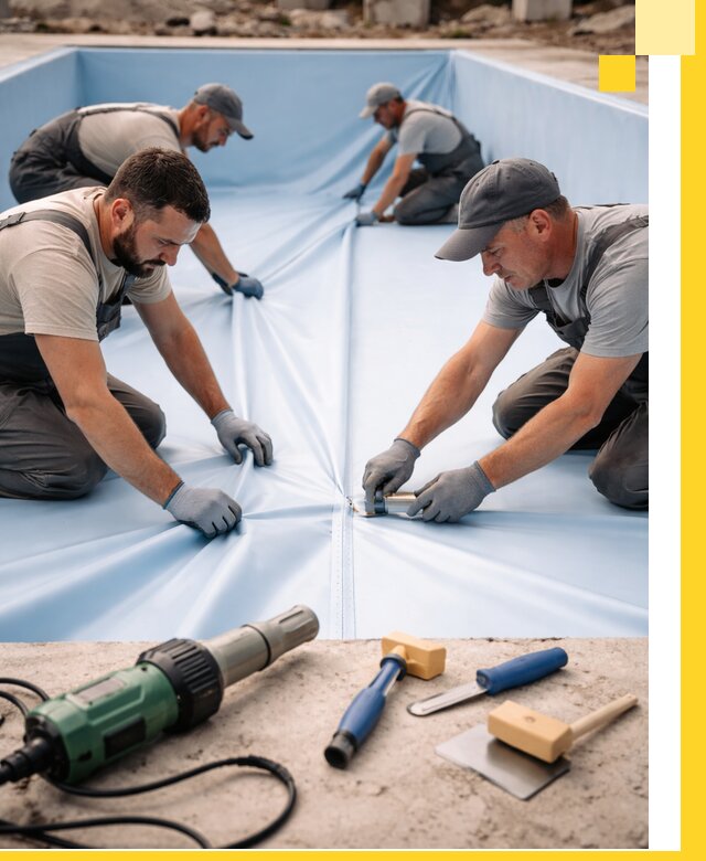 ПВХ пленка для бассейнов с монтажом и гарантией в Электростали