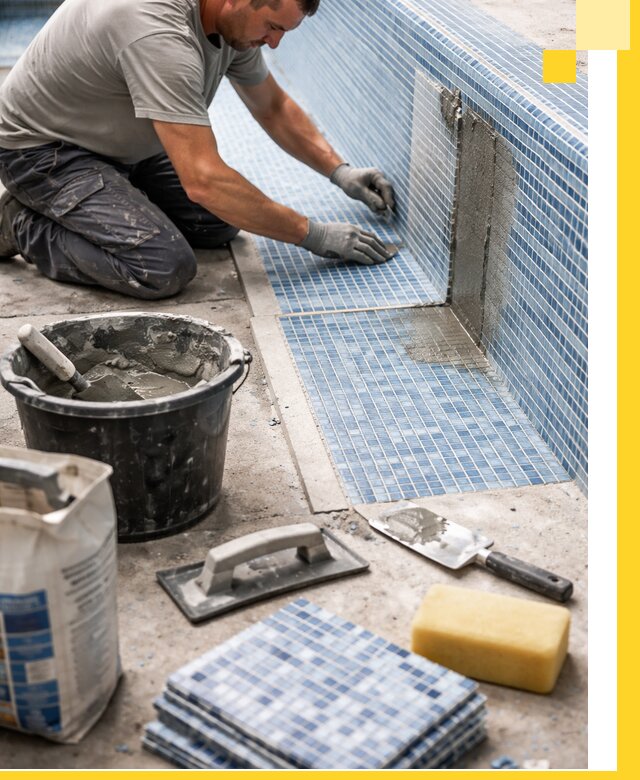 Укладка и ремонт мозаики для бассейнов под ключ в Электростали