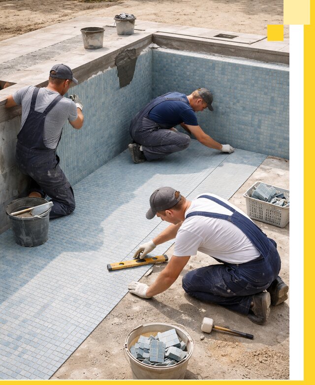 Укладка и установка плитки для бассейнов под ключ в Электростали