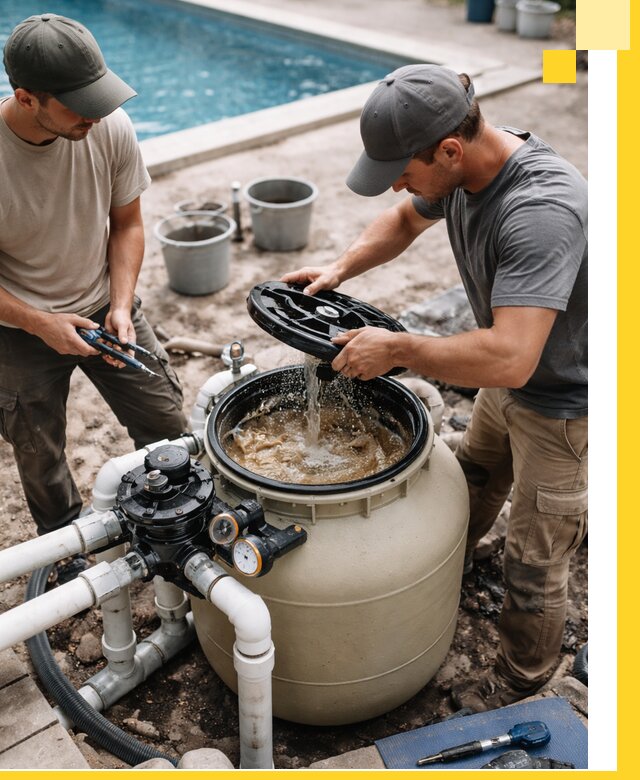 Установка и обслуживание песочных фильтров для бассейнов в Электростали