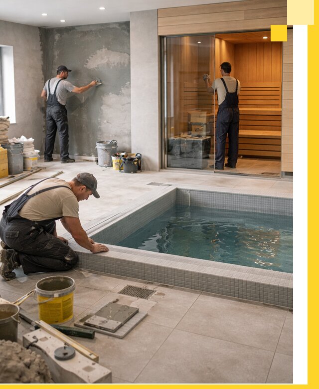 Проектирование и строительство сауны с бассейном в Электростали