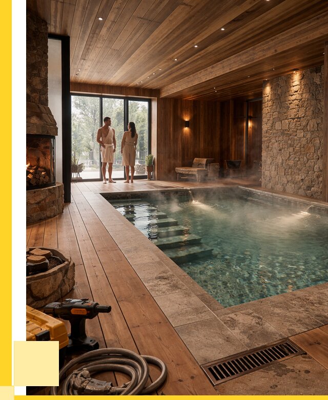 Проекты бань с бассейном под ключ в Электростали от 75975 р., ЭриданЭлк