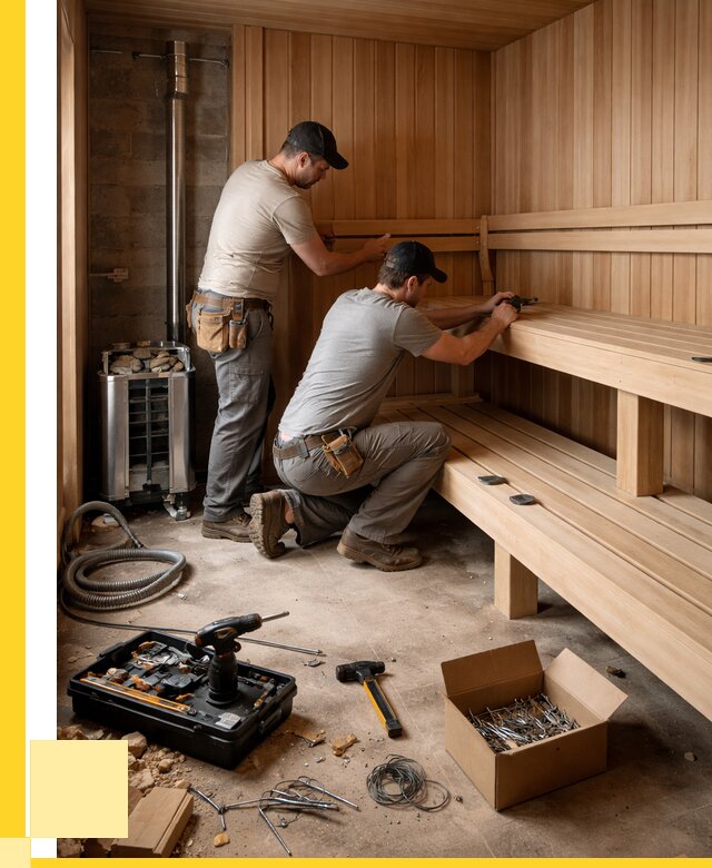 Монтаж саун под ключ в Электростали от 121560 р. | ЭриданЭлк