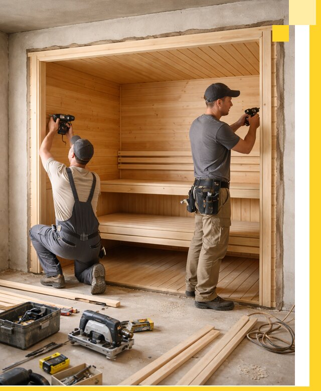 Монтаж саун под ключ в Электростали — проектирование и установка