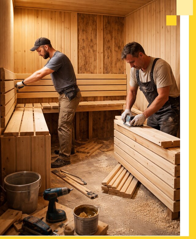 Профессиональный комплексный ремонт саун под ключ в Электростали