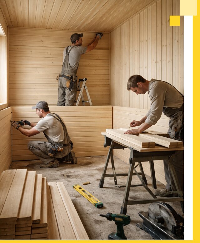 Обшивка саун в Электростали из натуральной древесины под ключ