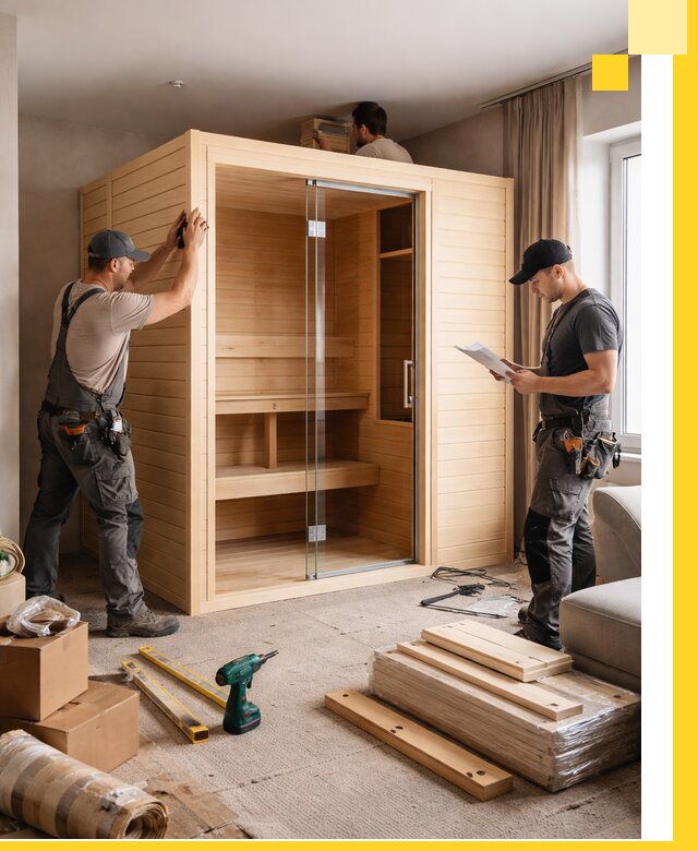 Установка и благоустройство саун в квартире в Электростали