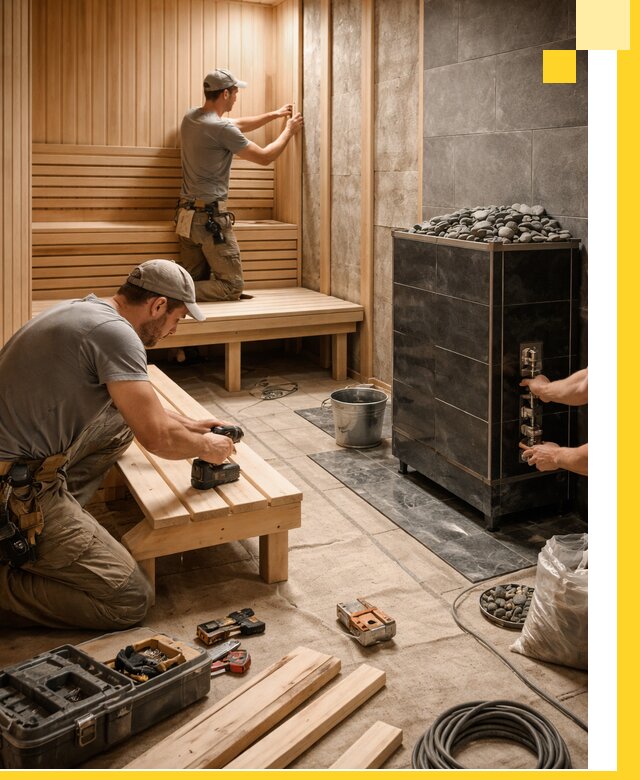 Дизайн и строительство интерьерных саун под ключ в Электростали