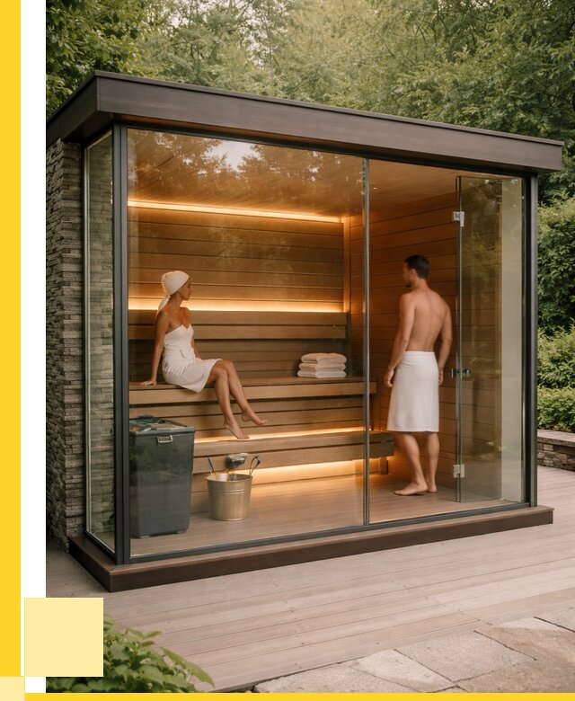 Сауна стеклянная и двери для сауны в Электростали от 253250 р. | ЭриданЭлк