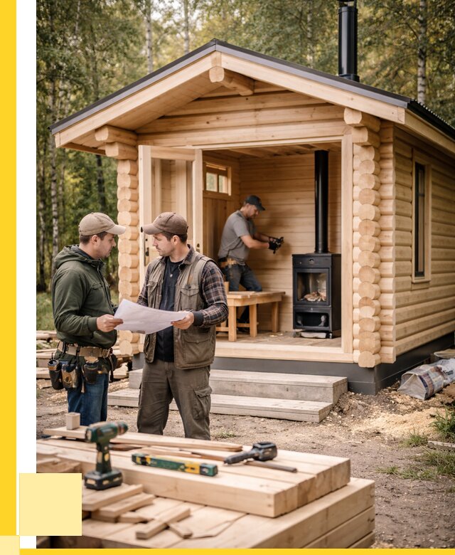 Монтаж бань под ключ в Электростали — от 202600 р. | ЭриданЭлк