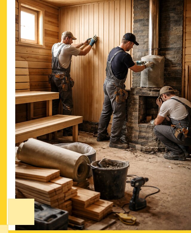 Ремонт бань под ключ в Электростали от 45585 р. | ЭриданЭлк