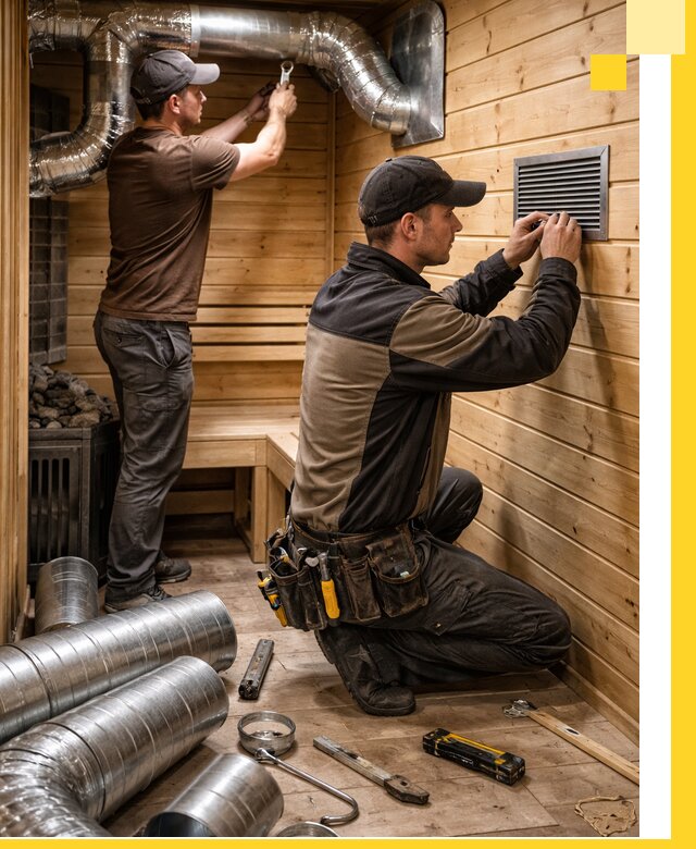 Проектирование и монтаж вентиляции бани в Электростали под ключ