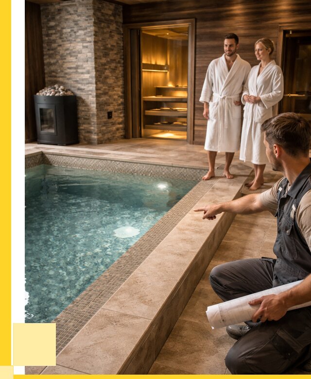 Проект бани с бассейном под ключ в Электростали от 65845 р. | ЭриданЭлк