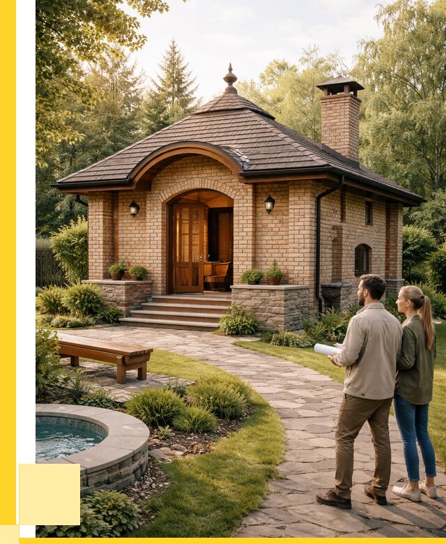 Проект кирпичной бани в Электростали от 30390 р. | ЭриданЭлк