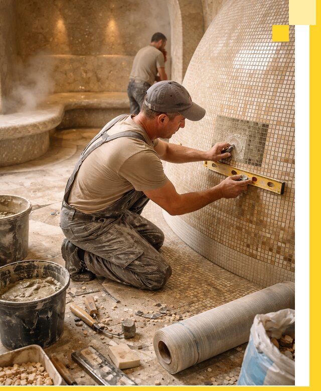 Хамам под ключ в Электростали: проектирование, строительство, отделка