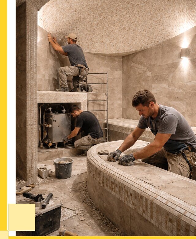 Монтаж хамамов под ключ в Электростали от 253250 р. ЭриданЭлк