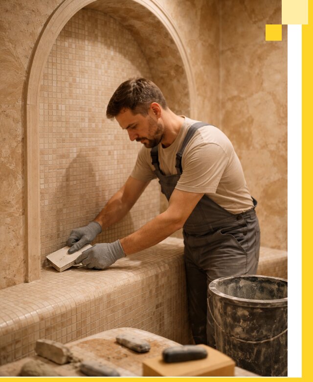 Профессиональная отделка хамамов с мозаикой под ключ в Электростали