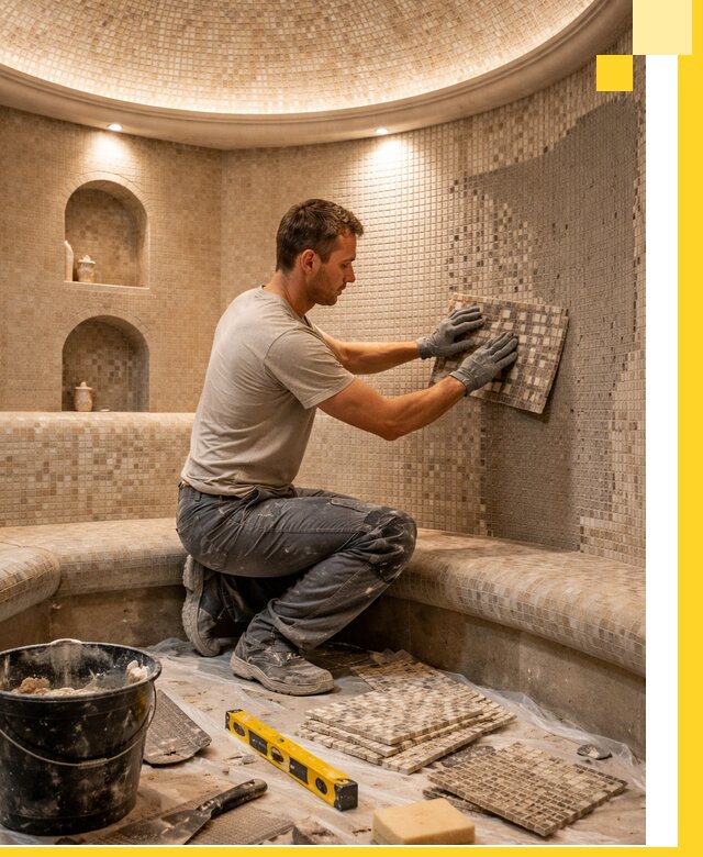 Устройство и монтаж домашнего хамама под ключ в Электростали