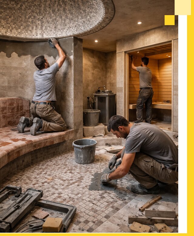 Проект и строительство хамама бани и сауны под ключ в Электростали