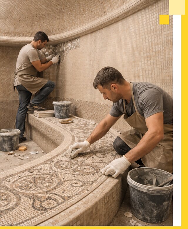 Плитка для хамама в Электростали, укладка, подбор и поставка