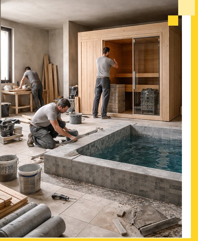 SPA зоны под ключ с бассейном сауной и печью в Электростали